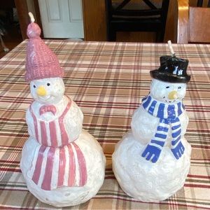 Marketplace Welcome Home Snowman & Snow Woman Christmas Candles